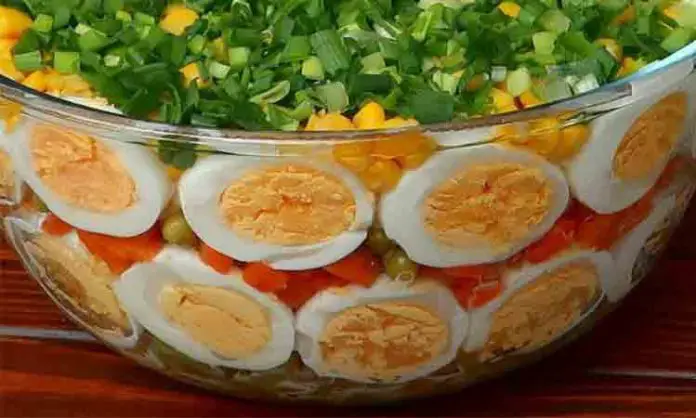 Salată Delicioasă și Sănătoasă cu Ouă Fierte și Legume – Rețetă Simplă și Rapidă