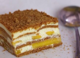 Prăjitura „Delia” Cu Mango – Desert Rapid fără Coacere, cu Doar 4 Ingrediente