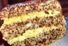 Prăjitură cu Nucă și Cremă de Vanilie - Deliciul care Încântă Oaspeții