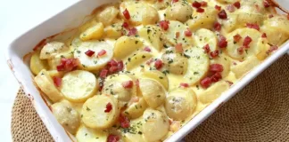 Cartofi Carbonara la Cuptor – Rețetă Rapidă, Simplă și Delicioasă